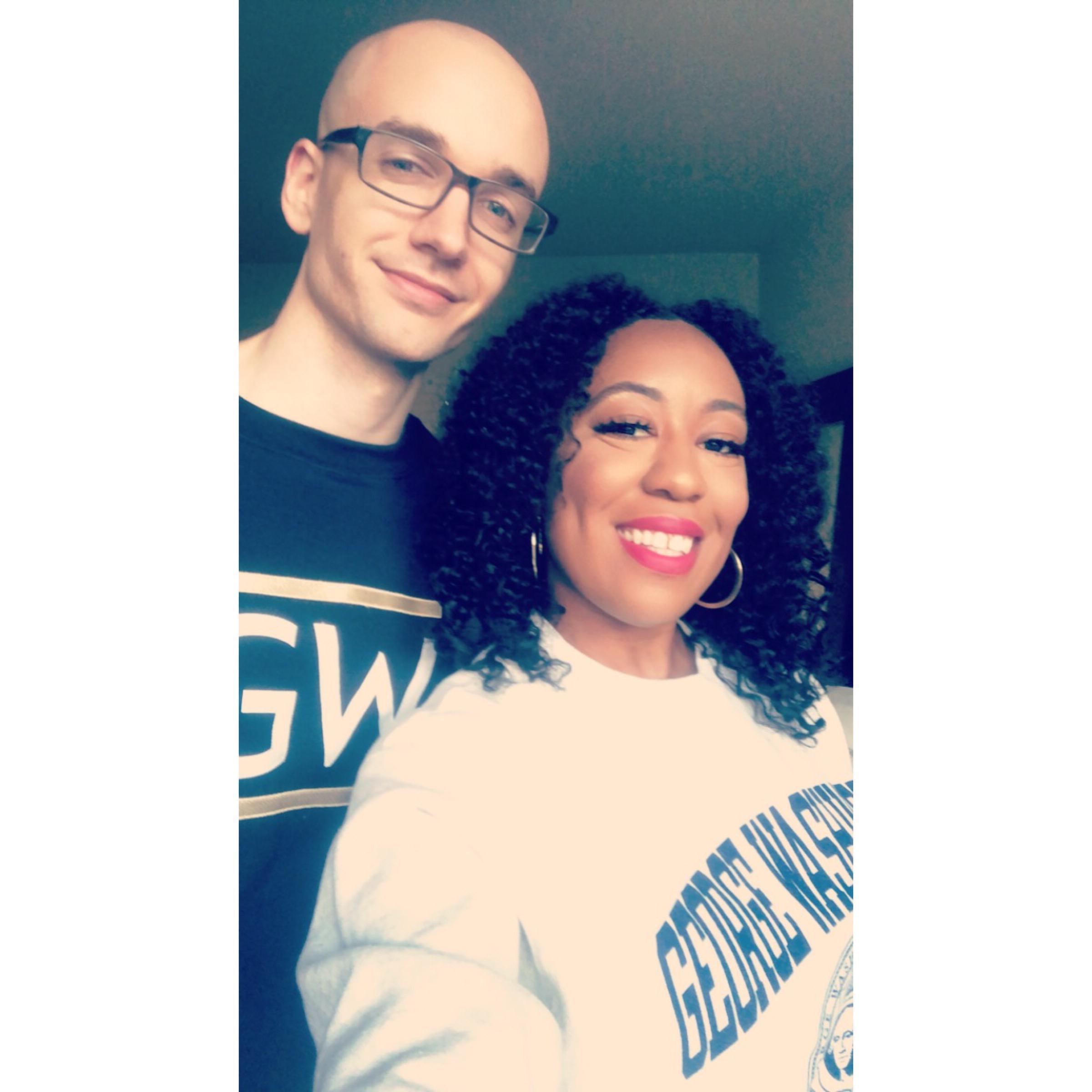 Celebrating Jake's MBA admission into GW