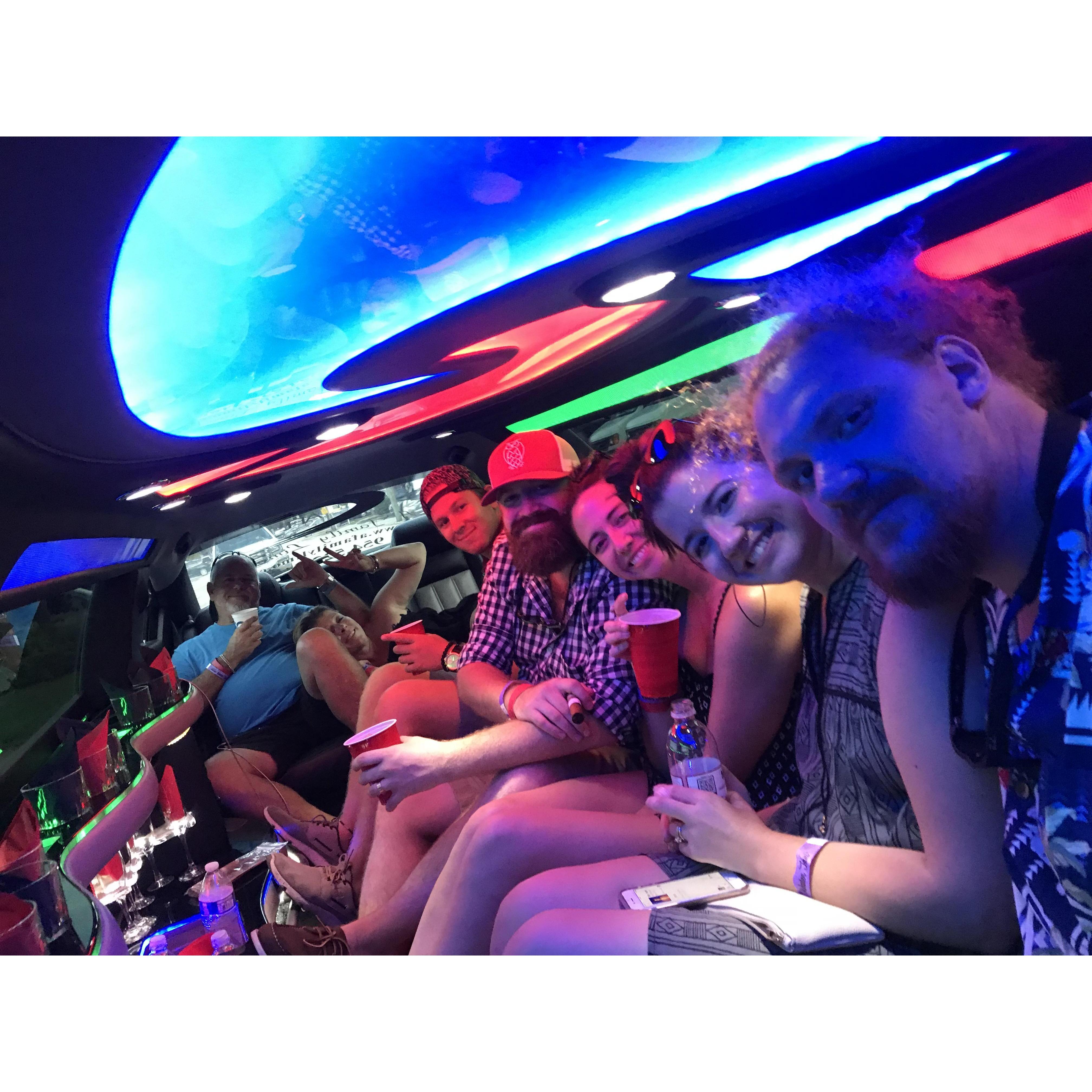 Limo rides in FL for Dad and Janna's Anniversary!
