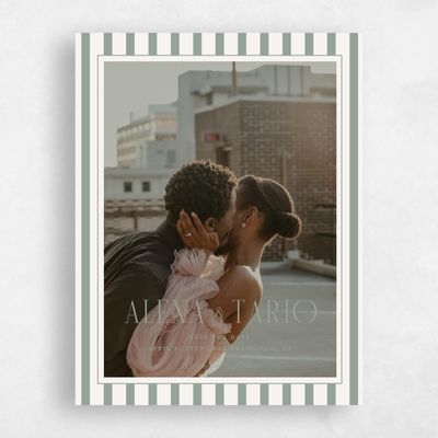 Sage, Green Wedding Save the Date - Azelie Photo