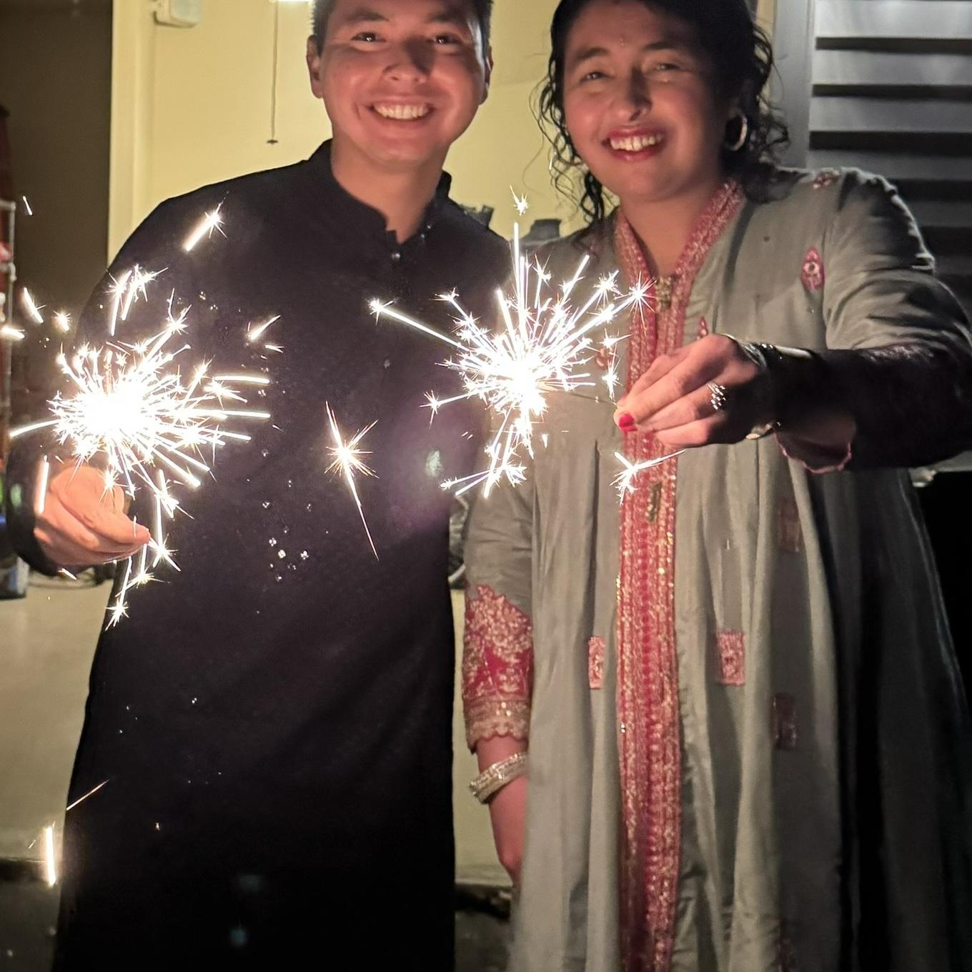 Celebrating Diwali together at Kopal's house