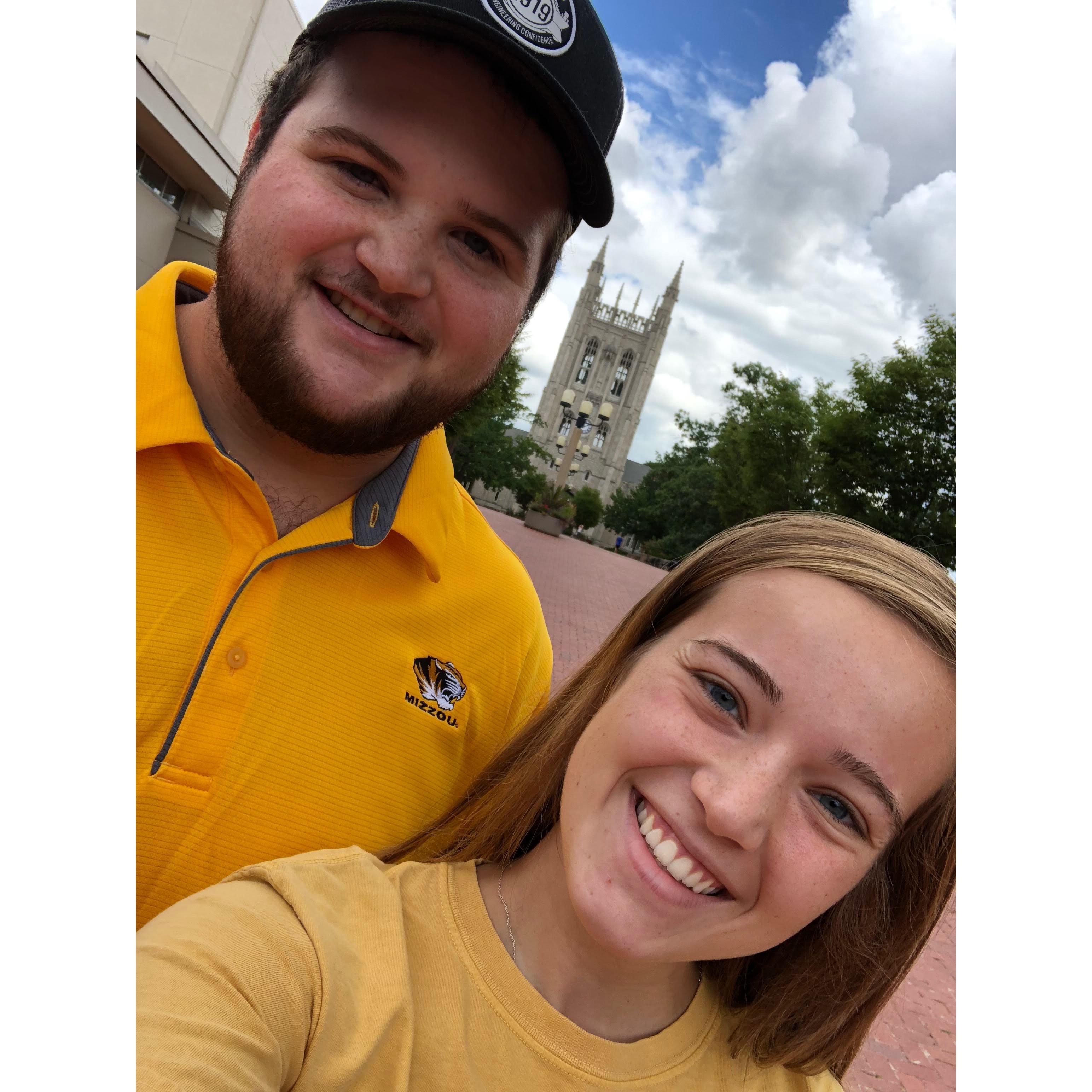 The first time Nathan came down to Columbia to visit Breslin at college! August 2018.