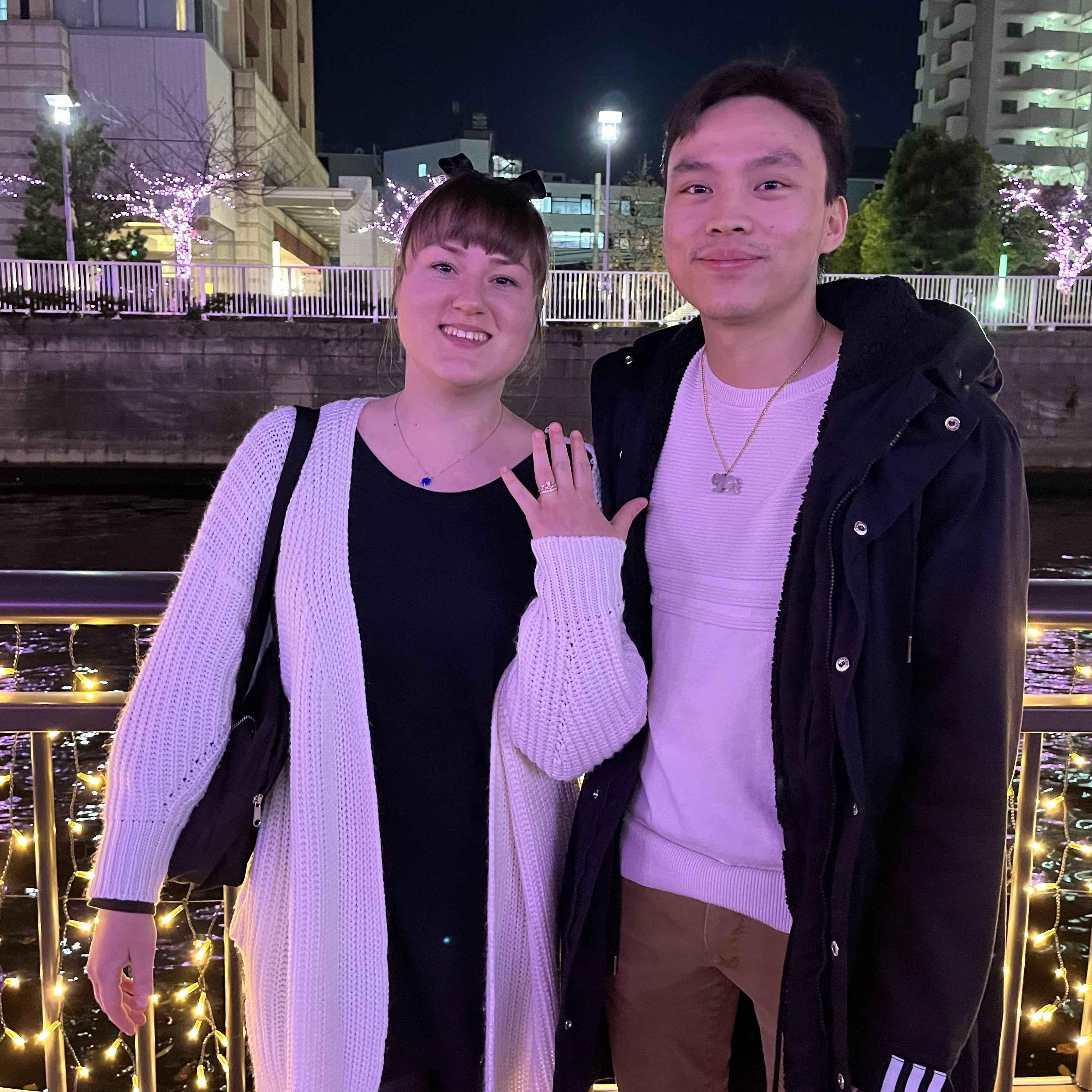 Proposed to in Meguro, Japan Dec. 10, 2023.