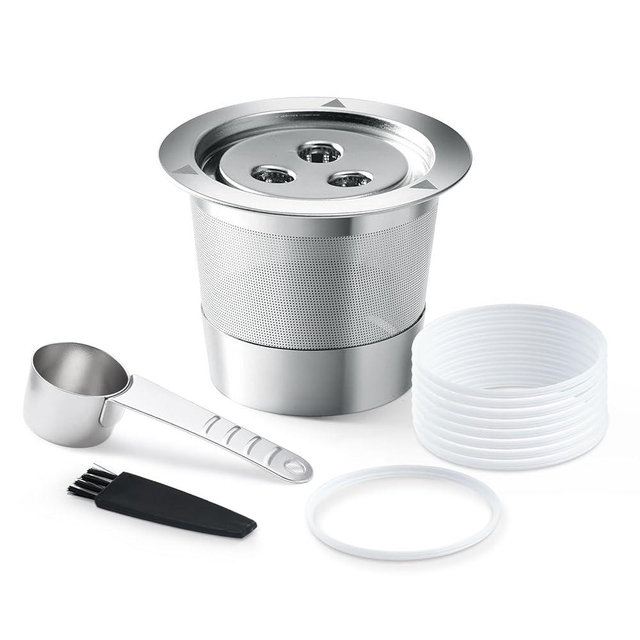 Stainless Steel Reusable Ninja K Cups Pods Compatible with Ninja CFP201 CFP301 Dual Brew Pro Machine 3 Hole Refillable Coffee Pods Permanent K Cups Filters Coffee Accessories