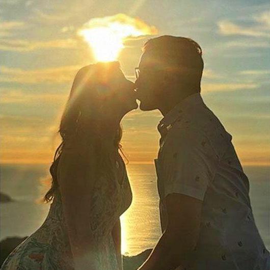 Sunset over the Pacific Ocean right after we got engaged in Costa Rica.