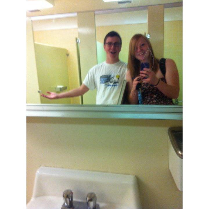 The first photo we ever took together. This was the last day of 10th grade.