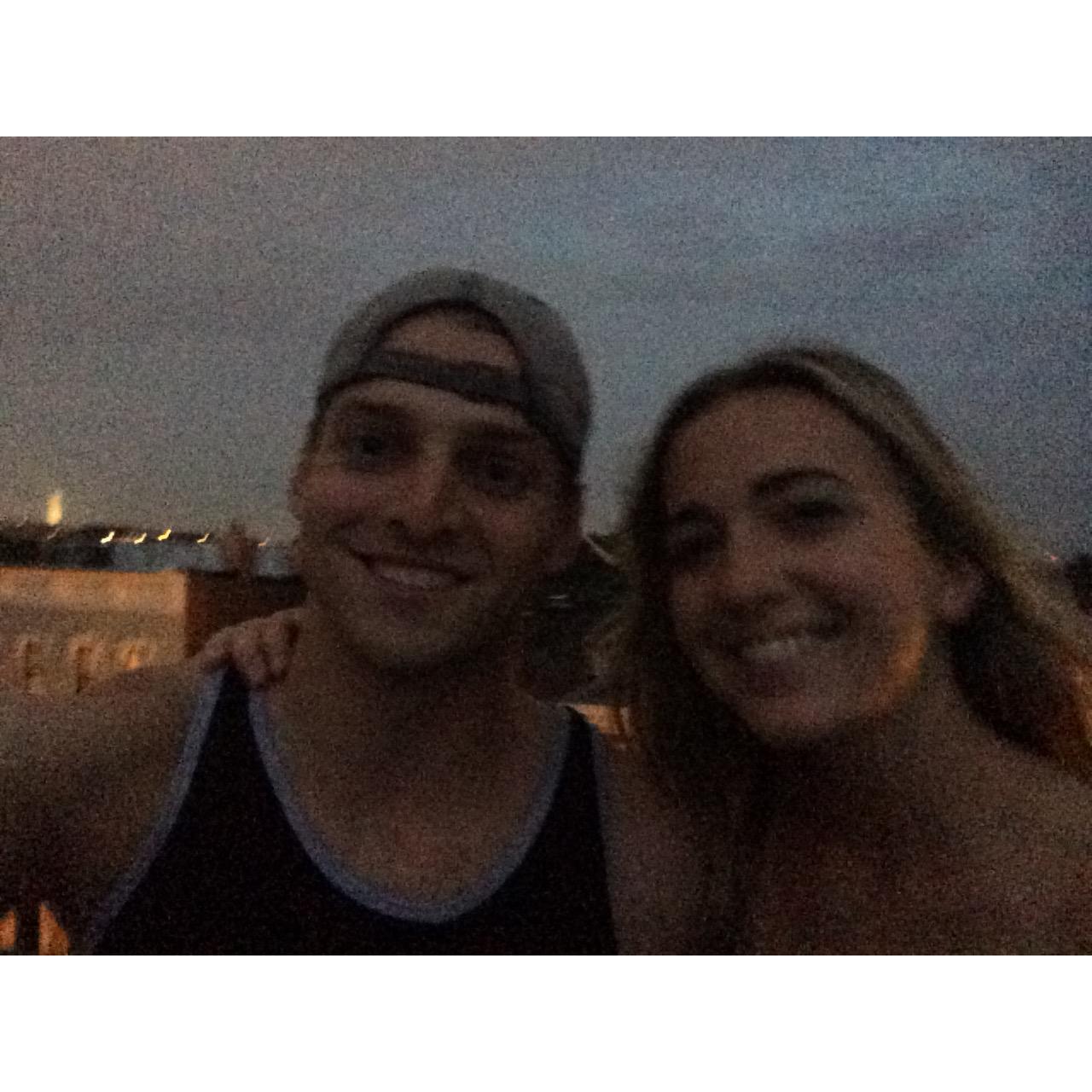 DC's 4th of July fireworks on our roof in Georgetown
