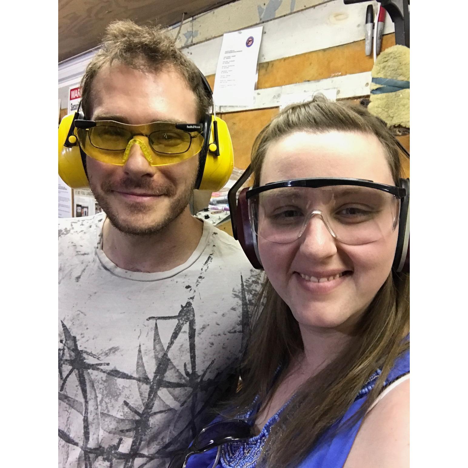 First trip to the gun range! #twoticketstothegunshow