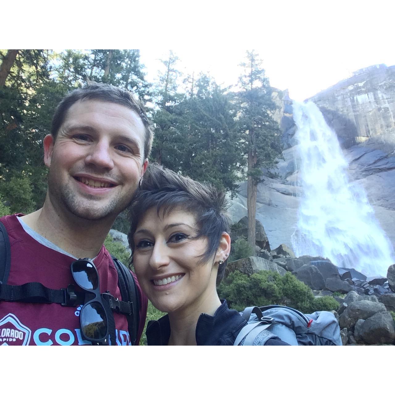 Hiking in Yosemite National Park in California. Cory had a clinical rotation in California and Lucia flew to visit and do some sightseeing! Spring 2015