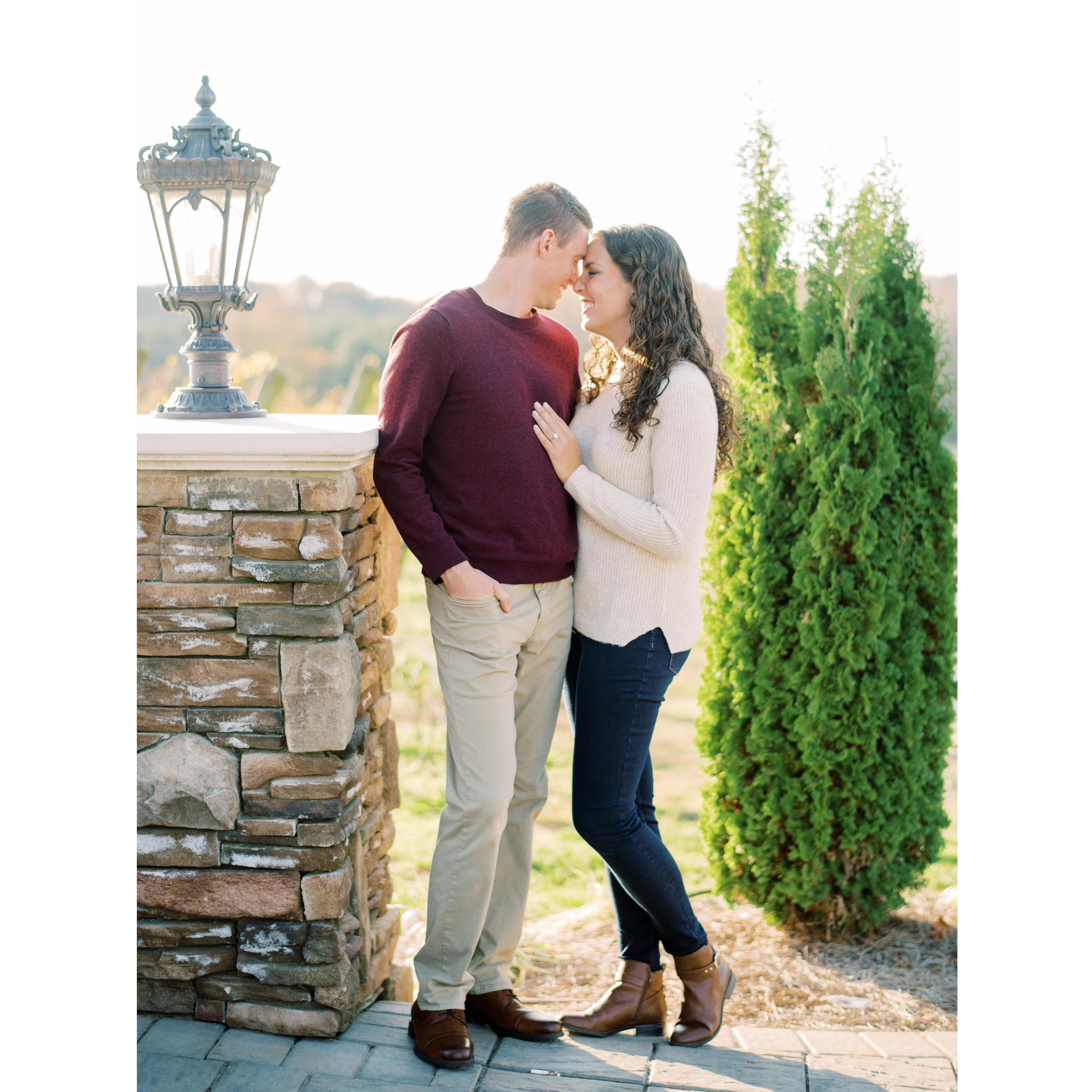 Engagement photos at Childress Winery