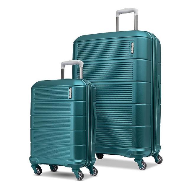 American Tourister Stratum 2.0 Hardside Expandable Luggage with Spinners | Bright Teal | 2PC SET (Carry-on/Large)