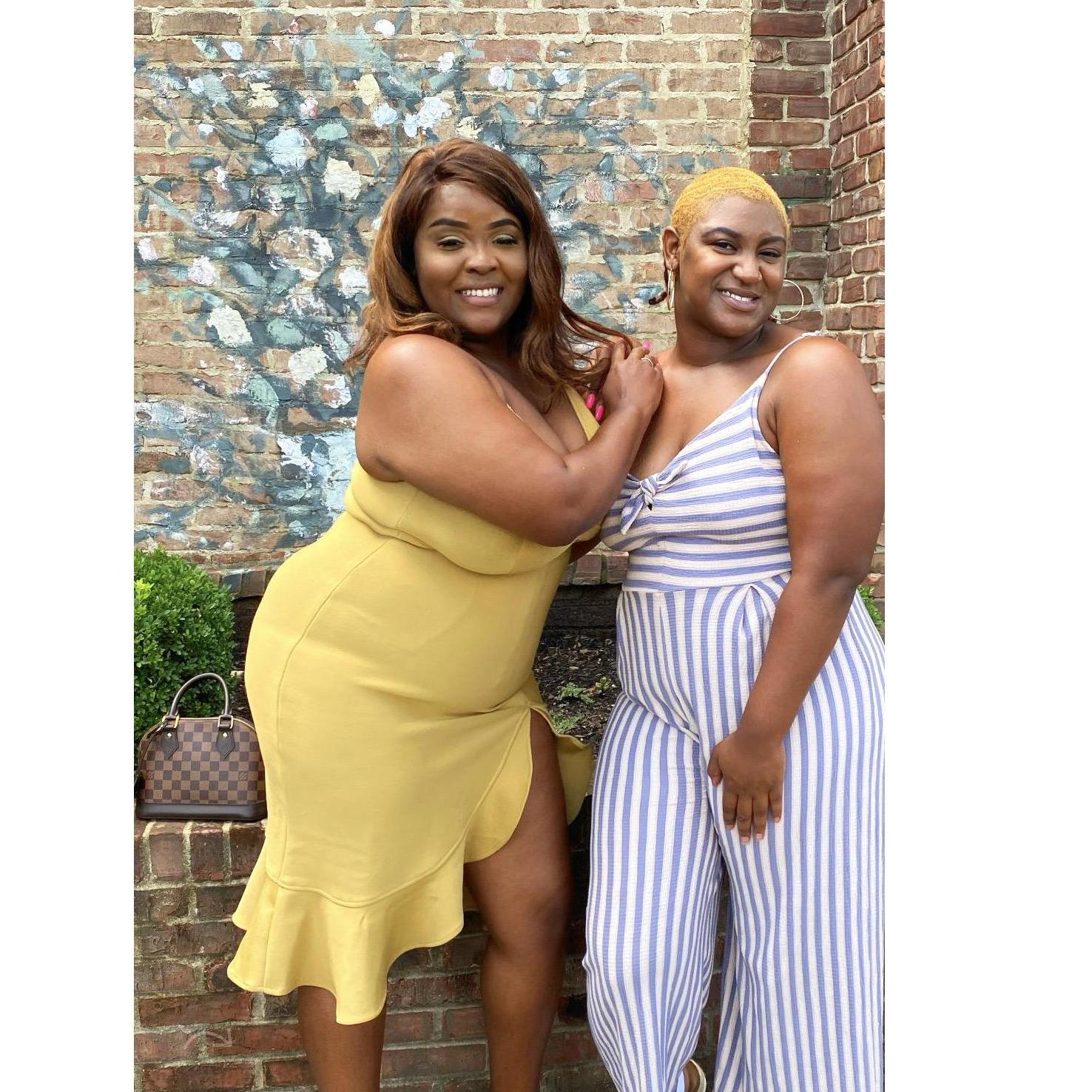 My gorgeous line sister Khalisha and I in front of Le Moo!