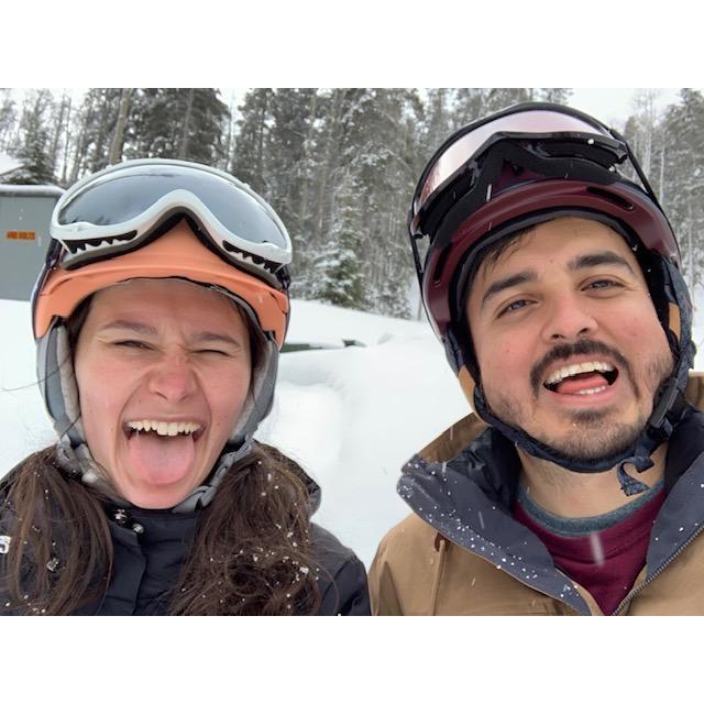 Our first time skiing together in NM.