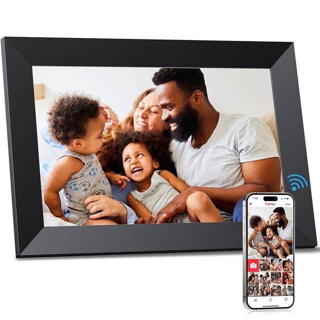 Frameo 10.1" Digital picture frame WiFi Smart photo frame electronic Digital picture frames load from Phone 1280x800 HD IPS Touch Screen,Auto-Rotate/Slideshow/Wall Mountable/Share Videos Photo Via App