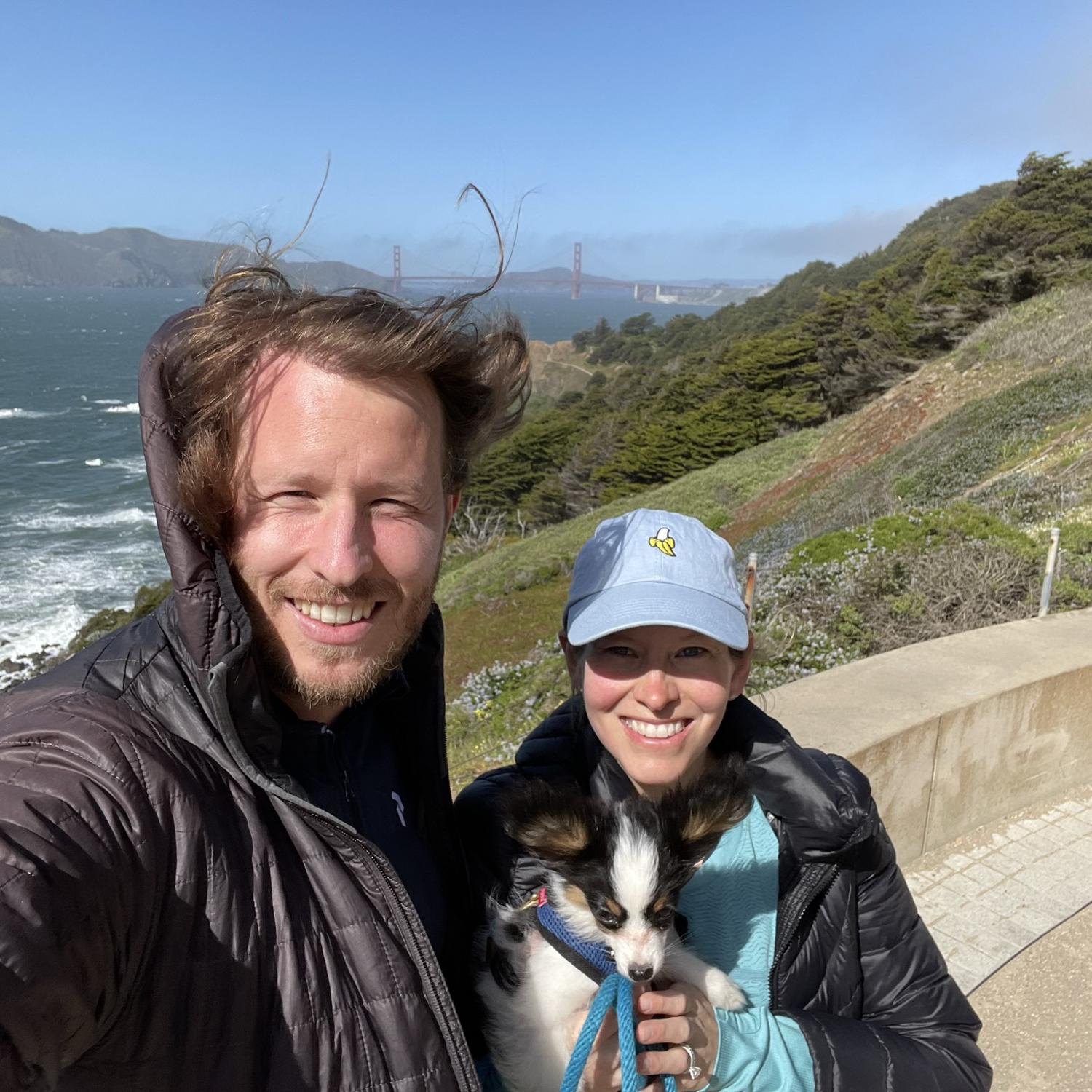 Lands End trail. Thor's first hike!