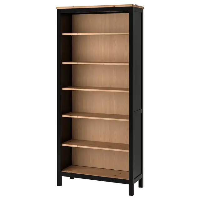 Bookcase, black-brown/light brown