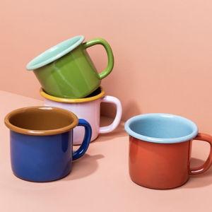 Crow Canyon Enamel Mugs (Set of 4)