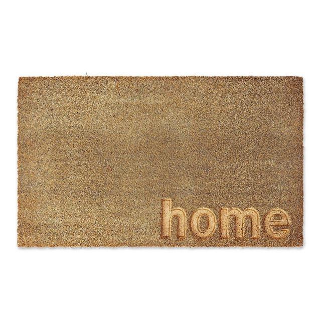 DII Fun Greetings Home Décor Indoor/Outdoor Natural Coir Fiber Doormat, 18x30, Home Engraved