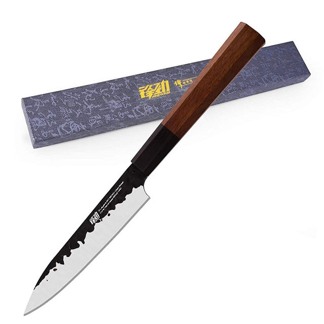 5 inch Utility knife by Findking-Dynasty series- 3 layer 9CR18MOV clad steel w/octagon handle fruit Knife