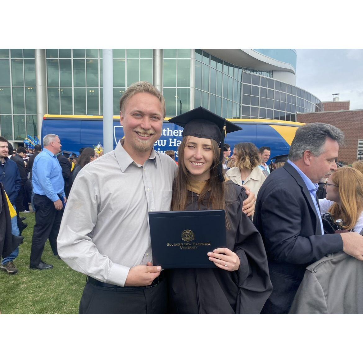 Taken after Kristin received her MBA