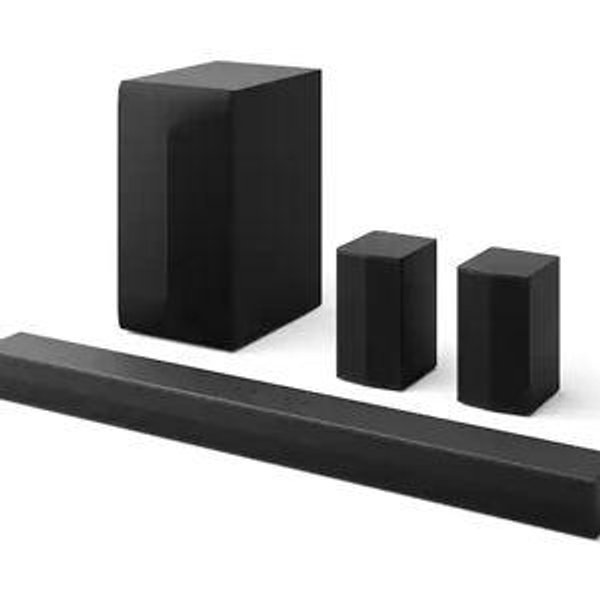 LG - 5.1-Channel S60TR Home Theater Soundbar with Wireless Subwoofer and Rear Speakers, Dolby Audio - Black