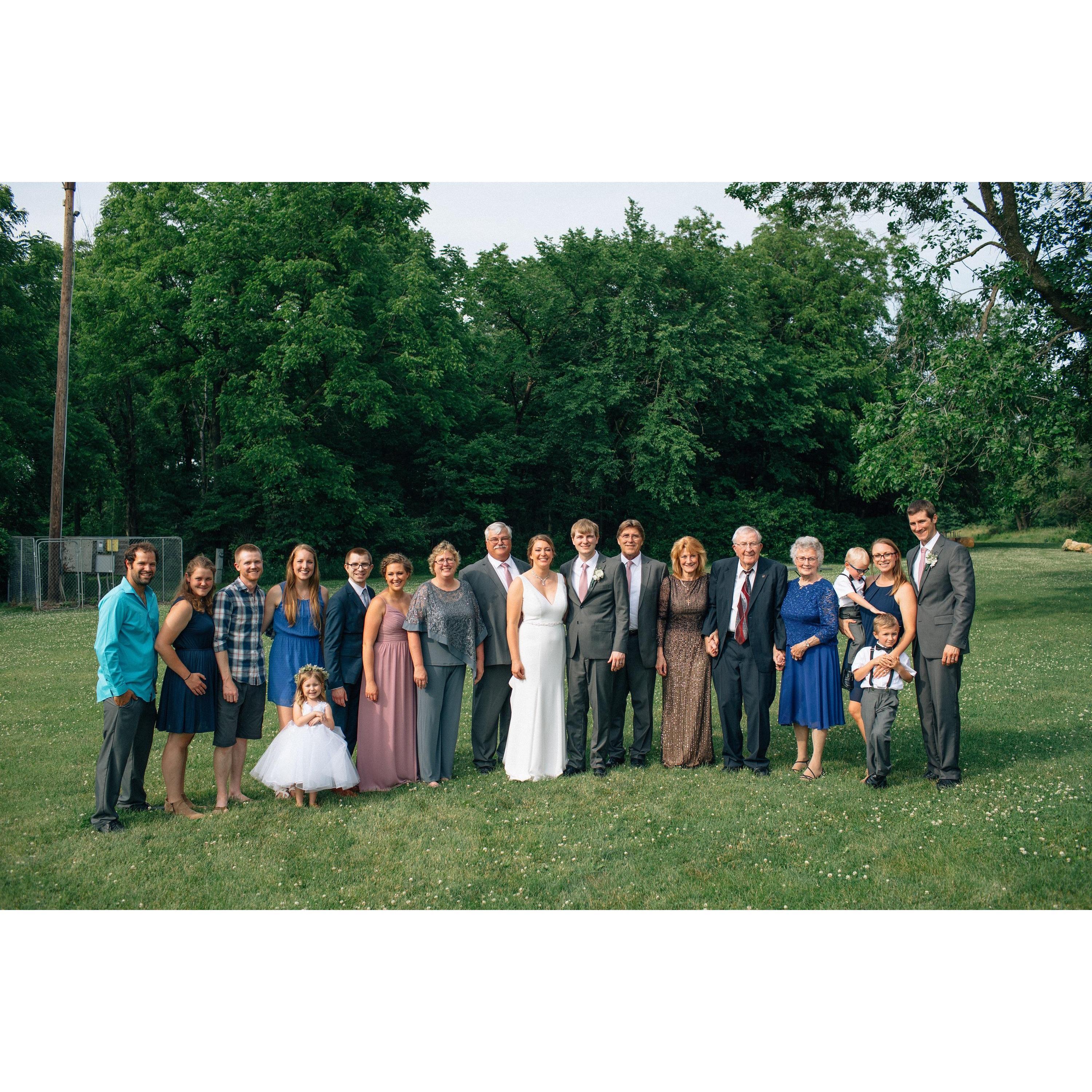 We are so thankful for our families and a few friends who made the big day possible!