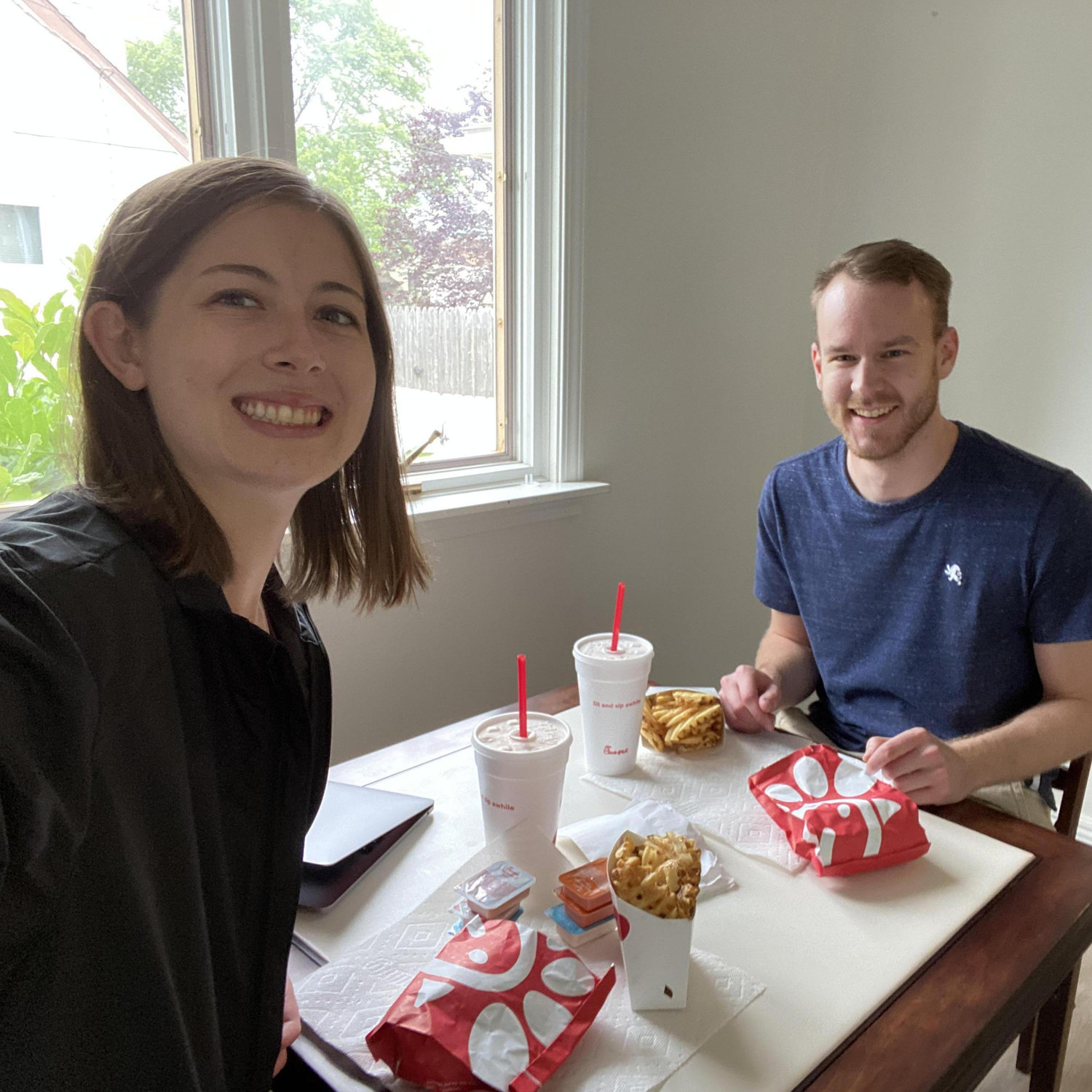 First dinner in our new home!