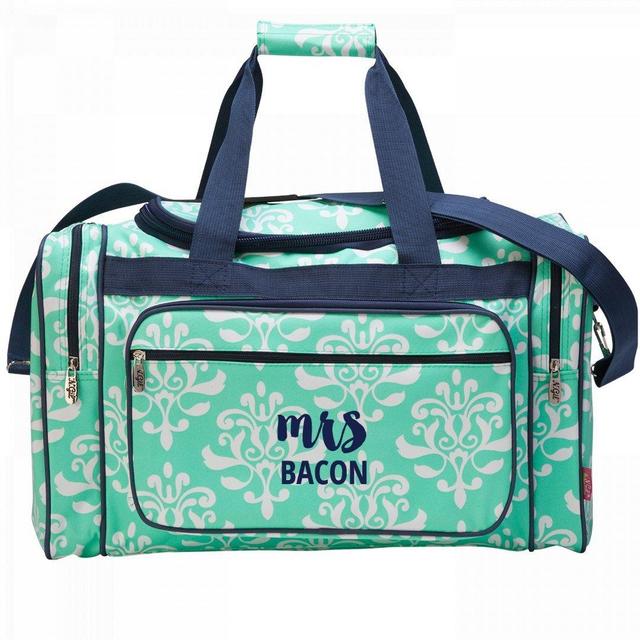 Patterned Zippered Honeymoon Duffel Bag