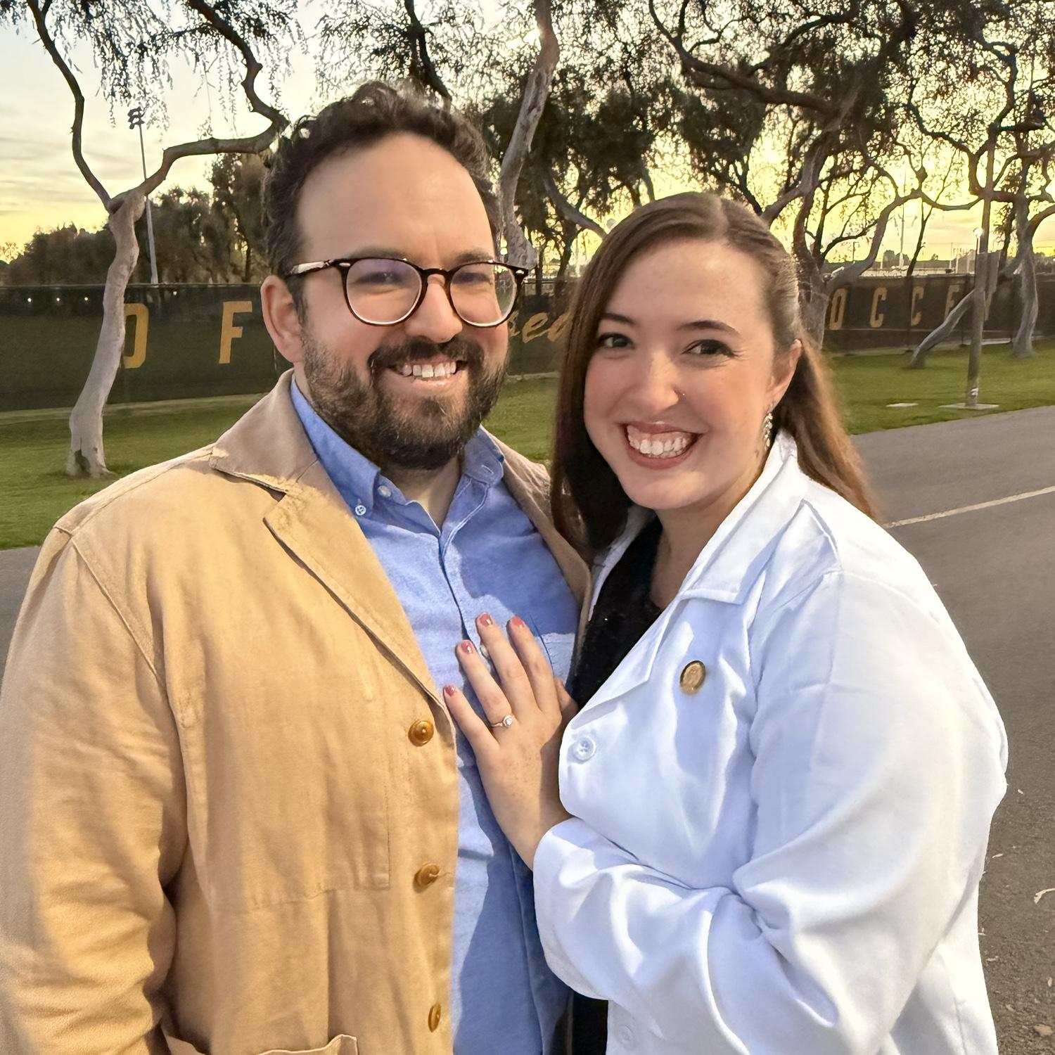 At Megan's white coat ceremony