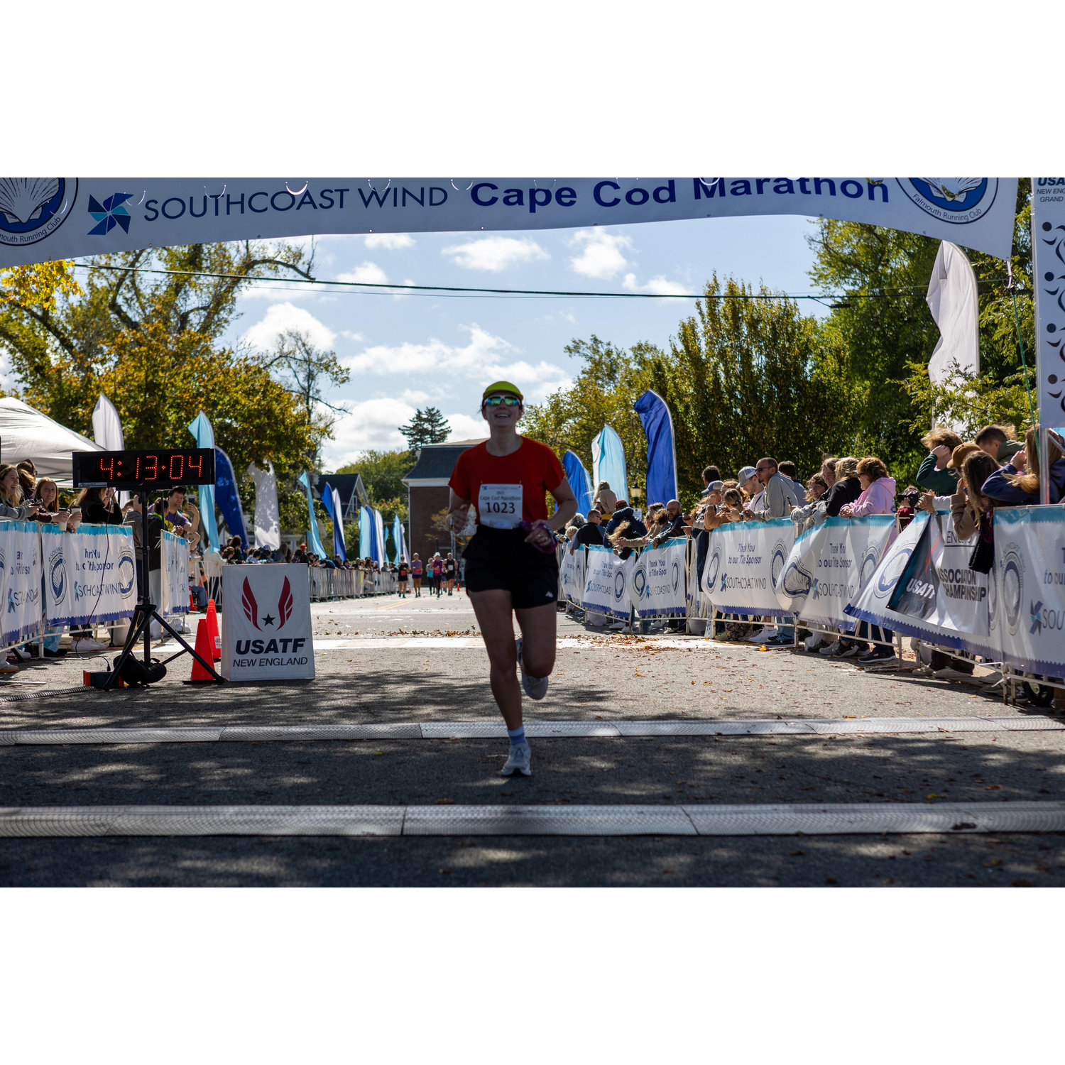 Caroline's firth marathon with Brendan cheering her on!