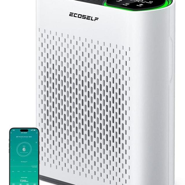 Powerful Air Purifiers for Home Air Purifier Up to 2400 Ft² with Smart WiFi Air Quality Monitor Sleep Mode, Air Purifier for Bedroom Large Room Office Living Room HAP602WF