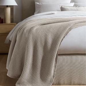 Waffle Bed Blanket in Dove