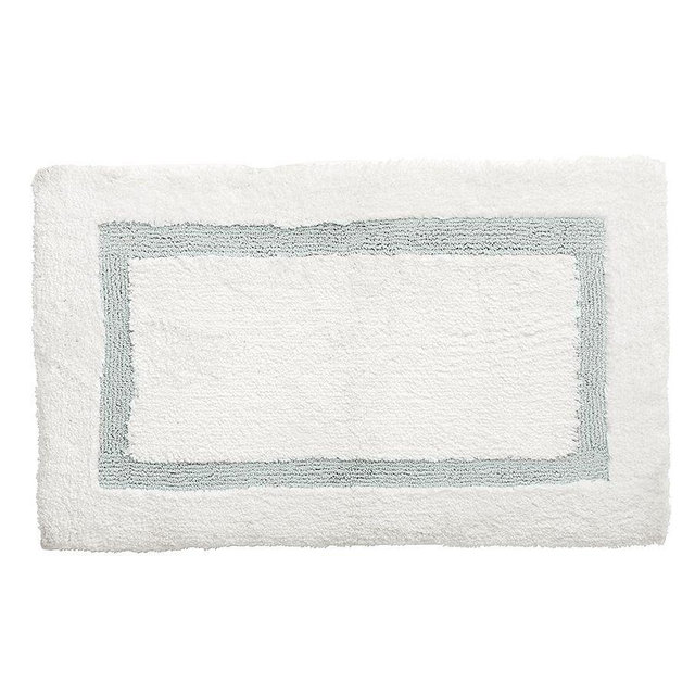 Morgan Memory Foam Bath Mat, 27x45", Dark Porcelain Blue