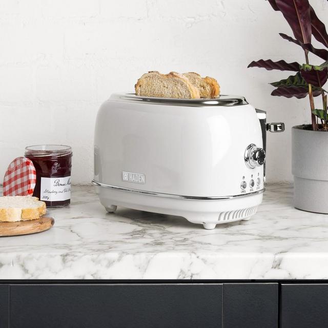 Haden Heritage 2-Slice Wide Slot Toaster, Ivory