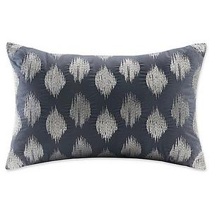 INK+IVY Alpine Oblong Throw Pillow in Navy