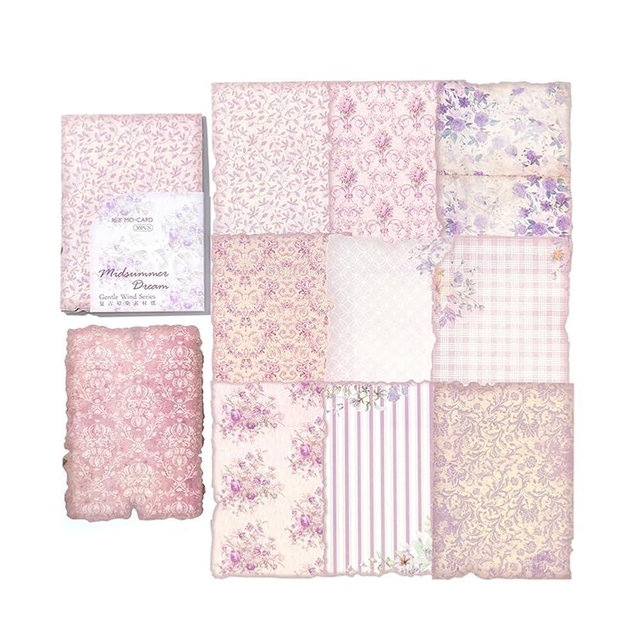 Obujopal 30 Pcs Vintage Floral Scrapbook Paper, Junk Jounral Supplies for Planner Card Making Collage Emblishment Diy Photo Album Craft Decoration, 10 Patterns, 3.9 × 5.5 inch (WRDF03)