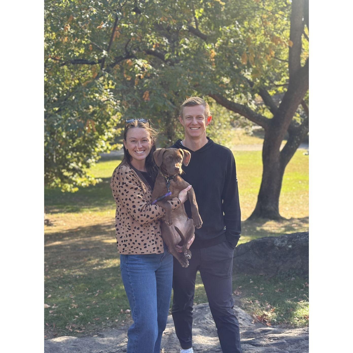 First family photo in Central Park with Billie