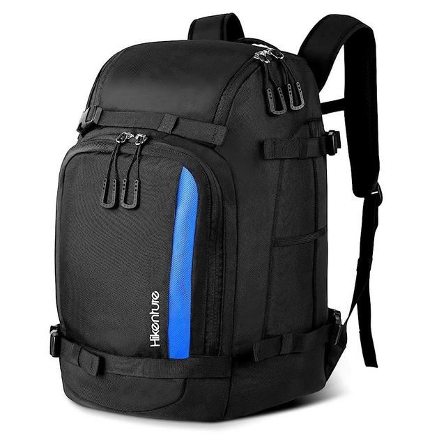 Hikenture Ski Boot Bag Backpack, 50L Padded Ski Bag & Snowboard Boot Bag with Drain Holes, Large Capacity Water-Resistant Ski Travel Bag for Ski Boots, Helmet, Goggles, Clothes, Gloves, Snowboard Gear
