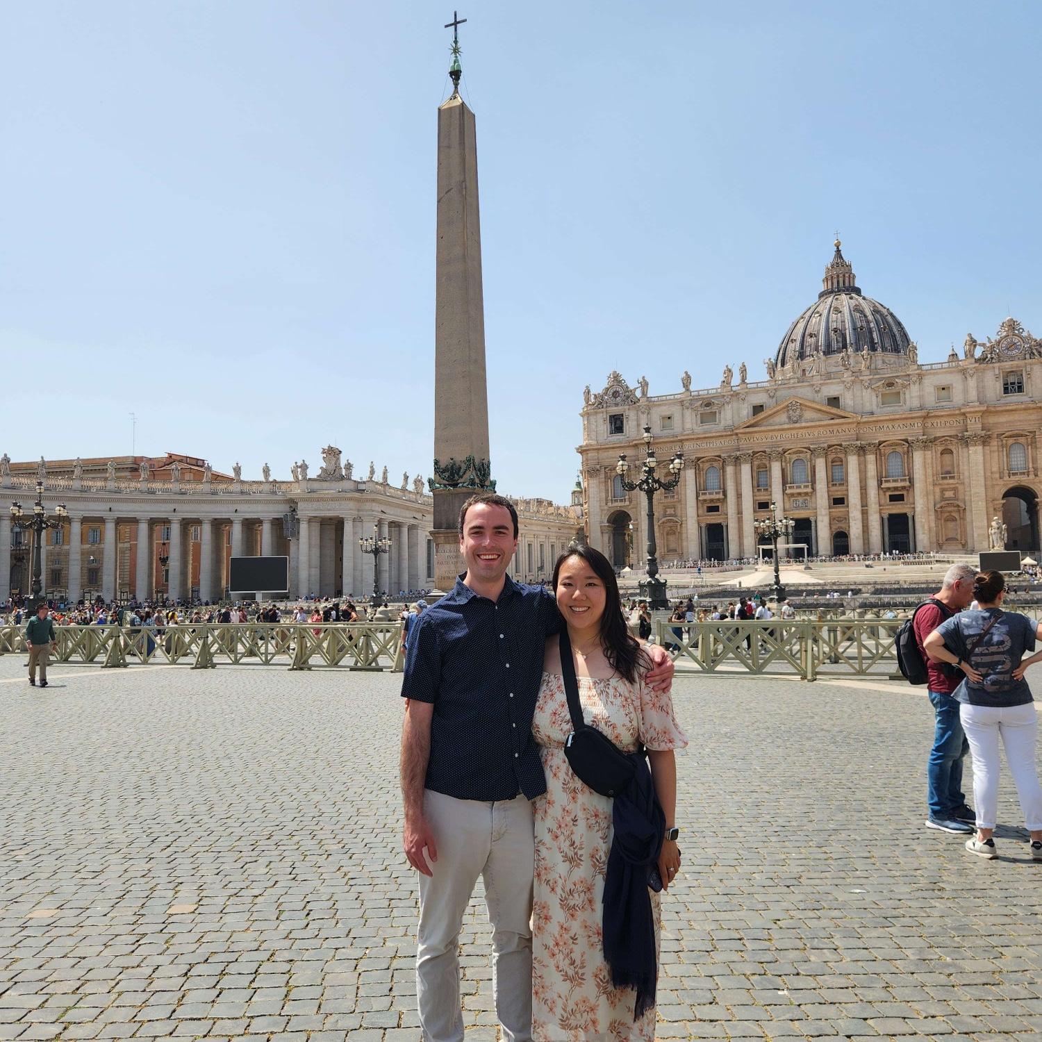 Posing as tourists in Rome