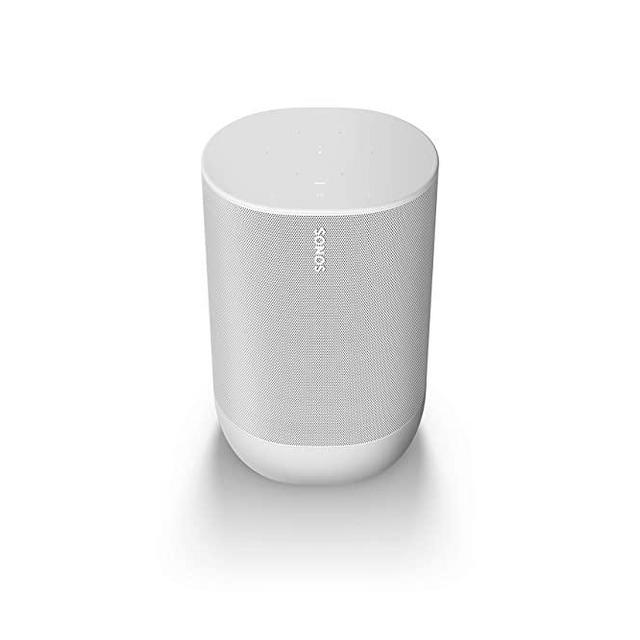 Sonos Move - Battery-Powered Smart Speaker, Wi-Fi and Bluetooth with Alexa Built-in - Lunar White