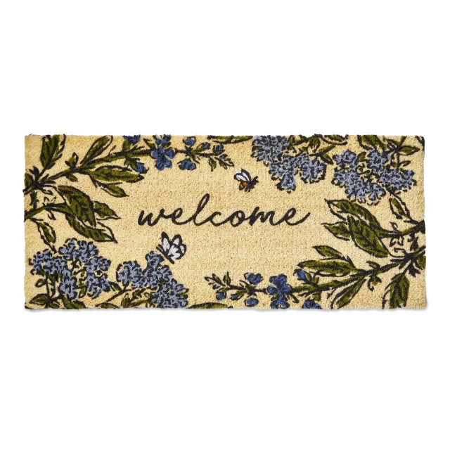 tag Sage Welcome Estate Coir Door Mat Multicolor Everyday 1 in H x 40 in L x 17 in W Easy Clean Shake or Brush