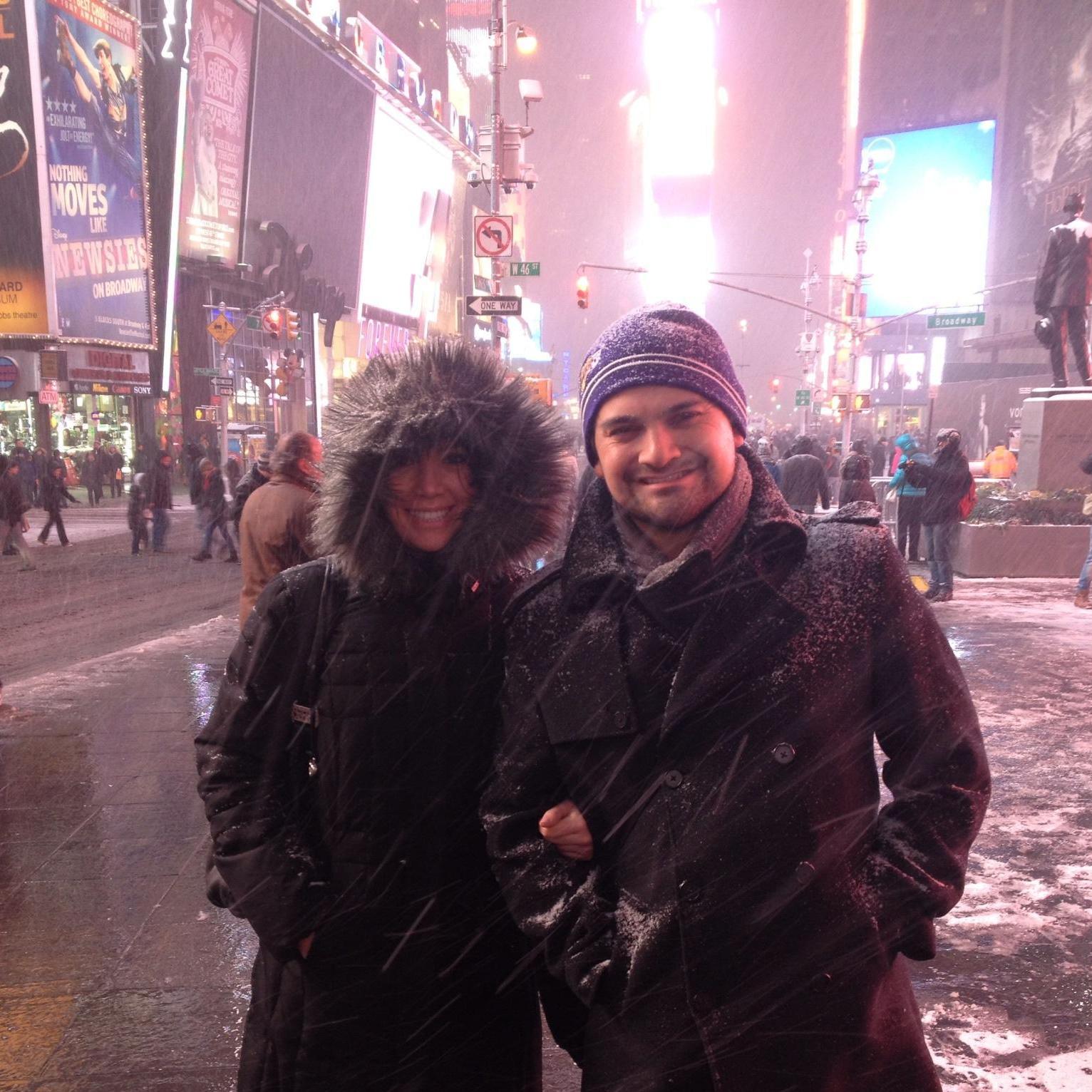 We miss a lot of things about NYC. The blizzards... not so much. At least we had each other to keep warm!