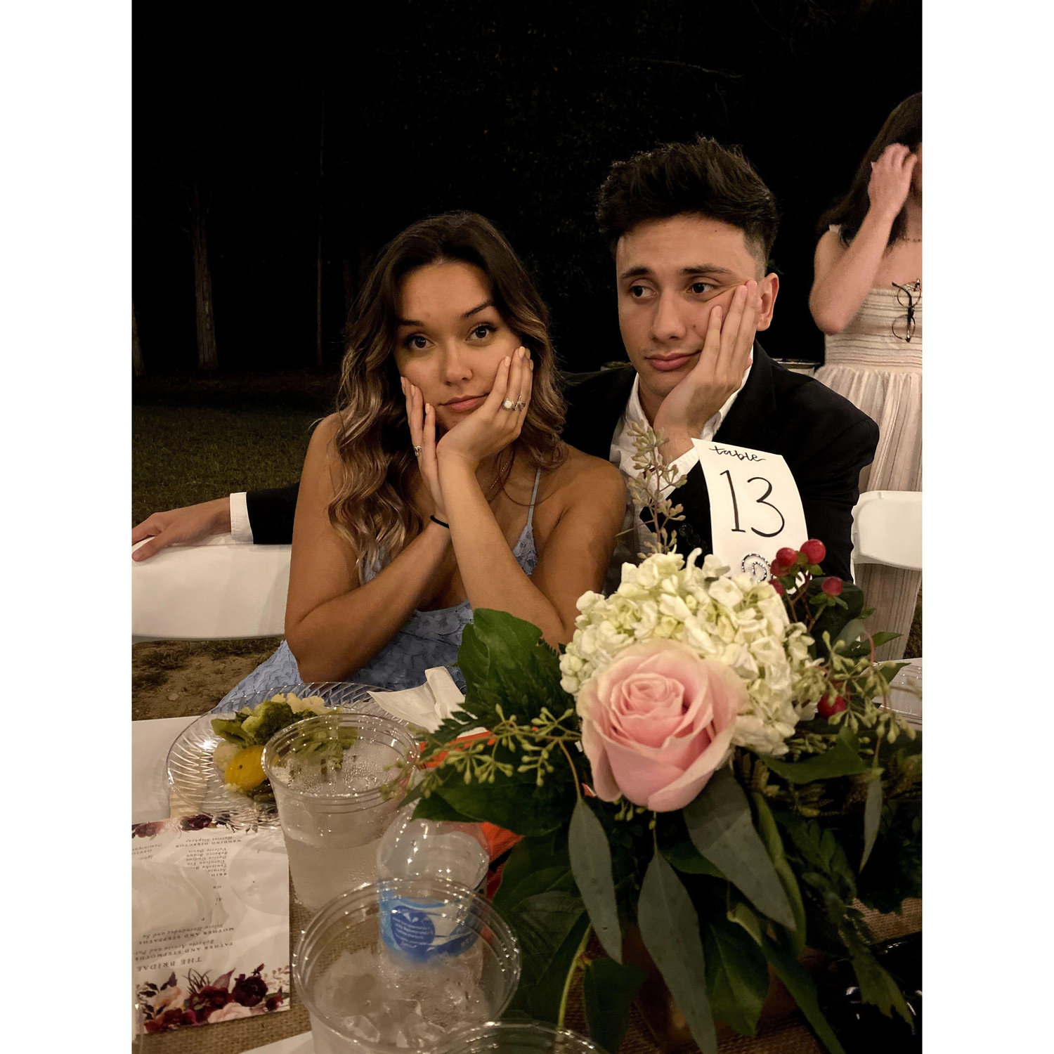 Emily and Ed at a wedding. Who would'a thought they'd be at their own!