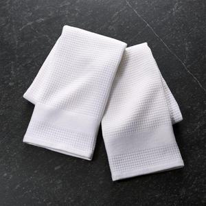 Waffle-Terry White Dish Towels, Set of 2