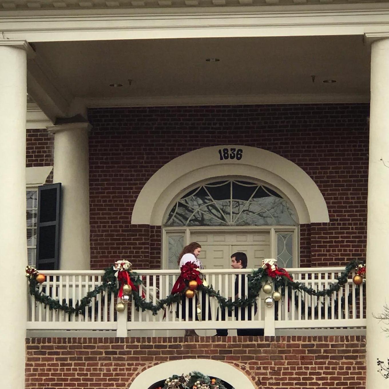 Nick proposed on the private balcony of the courthouse in the precious town of Dahlonega, Georgia (a real life Hallmark town!) ❤️