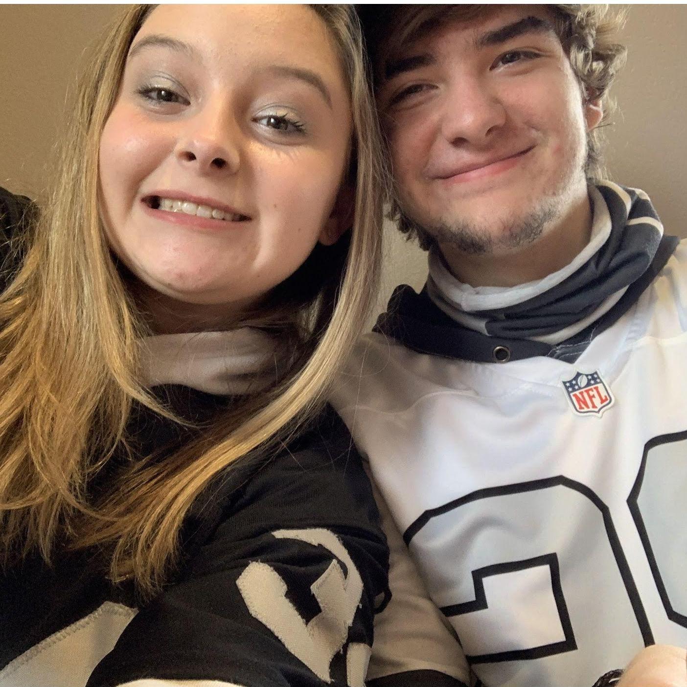 Our first football game, Raiders v. Falcons November 2020