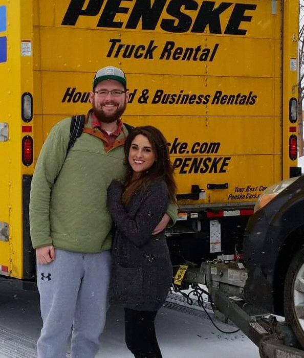 Starting our adventure together... 
1,000 miles on the road, in the dead of Winter, driving a Penske. Minnesota here we come!