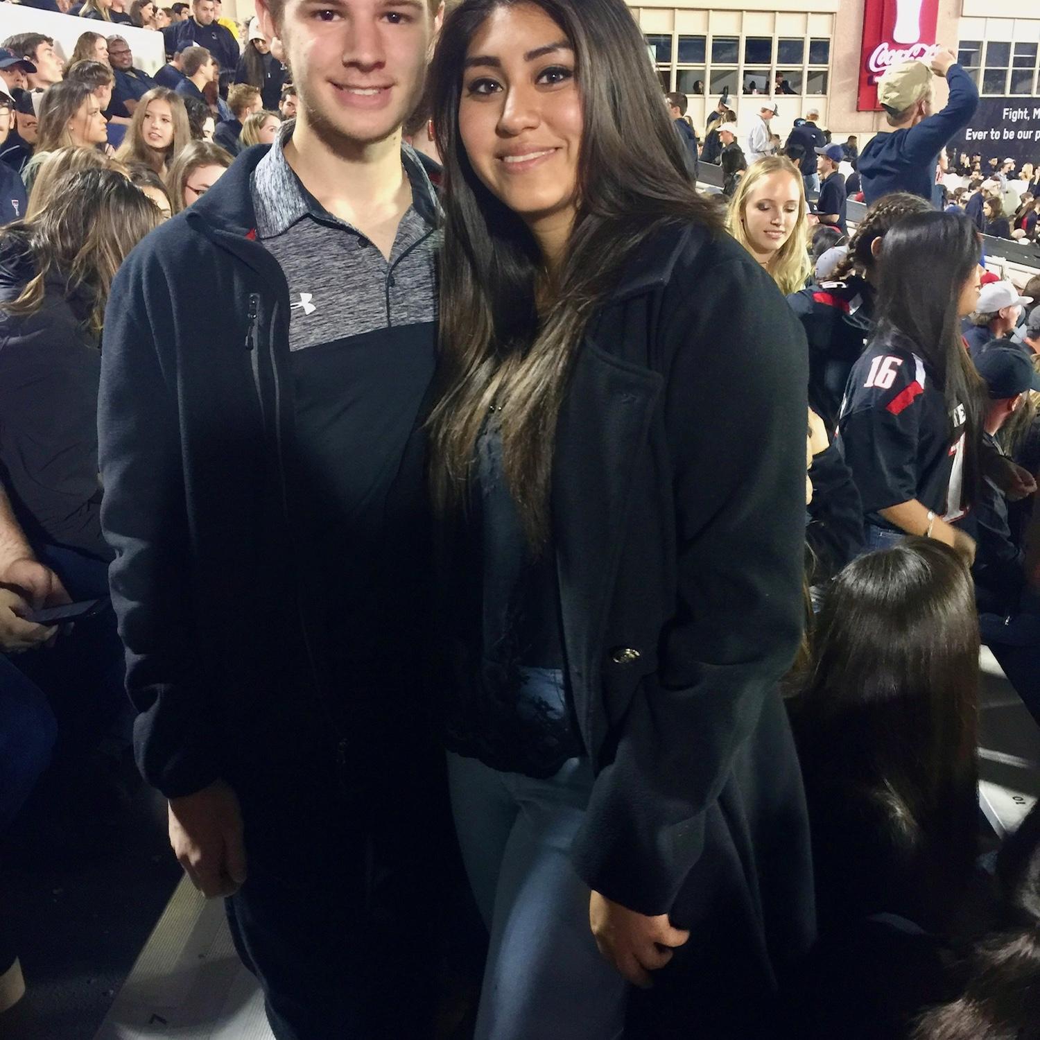 Scholarship Night for Priscila at the Black Out Texas Tech Football Game! September 2017
