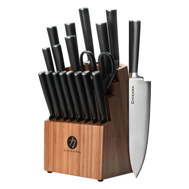 Chikara Series 19 Piece Cutlery Set in Bamboo Block