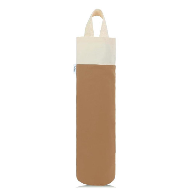 LeCorner Plastic Bag Holder, Wall Mount Grocery Bag Holder for Plastic Bags Storage, Cotton Shopping Garbage Sack Organizer, Large Trash Bag Dispenser for Home Kitchen Decor (Desert Mist)