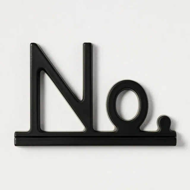 Metal House Number Abbreviation Plaque Matte Black - Hearth & Hand™ with Magnolia: Aluminum Alloy Address Numbers